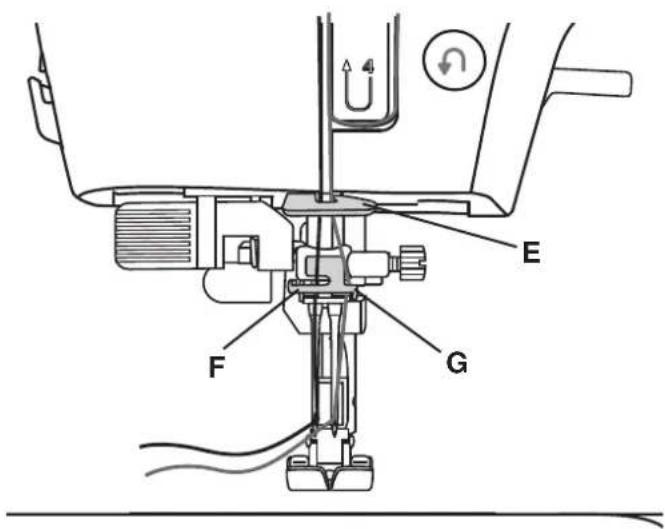 SINGER Featherweight C240 - Threading for Twin Needle (optional accessory) - 3