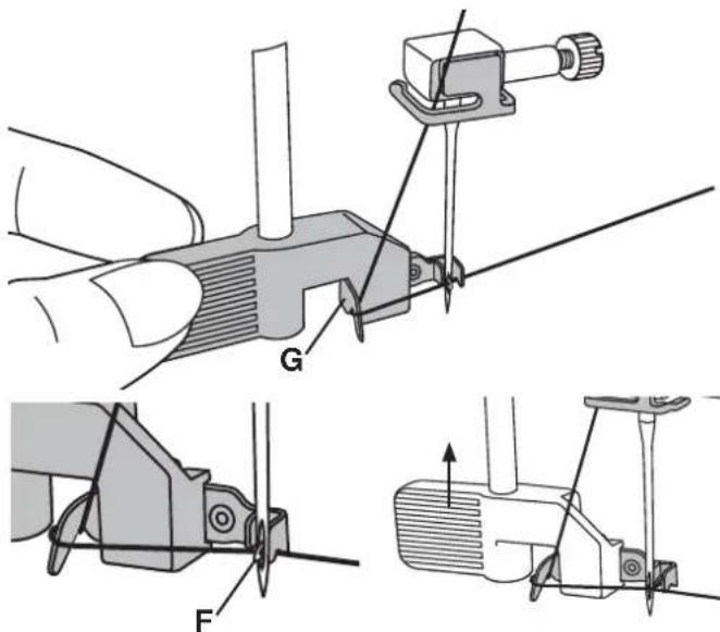 SINGER Featherweight C240 - Enfilage d'aiguille double (accessoire optionnel) - 1