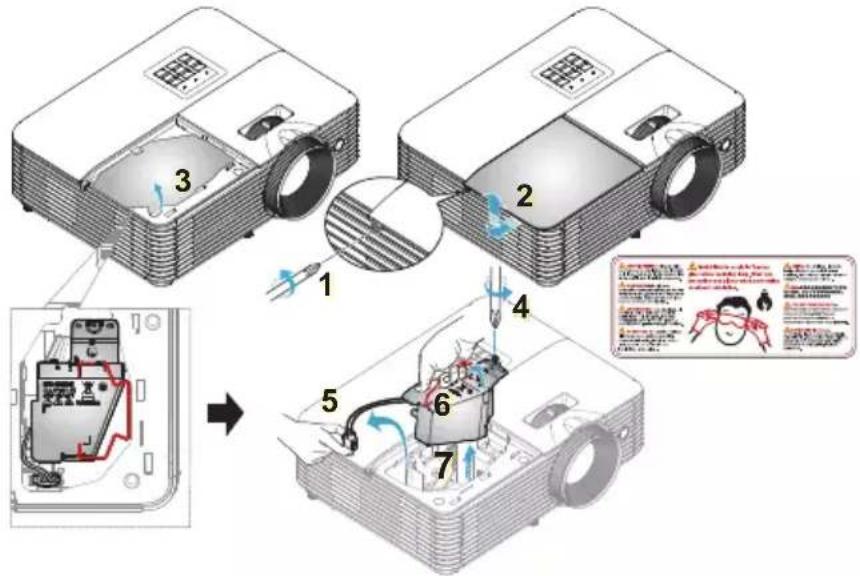 ACER GM512 - Remplacement de la lampe - 2