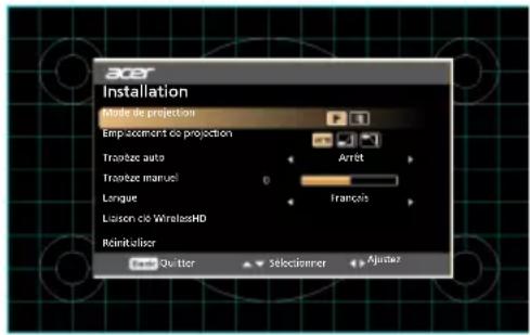 ACER GM512 - Menu d'installation - 1
