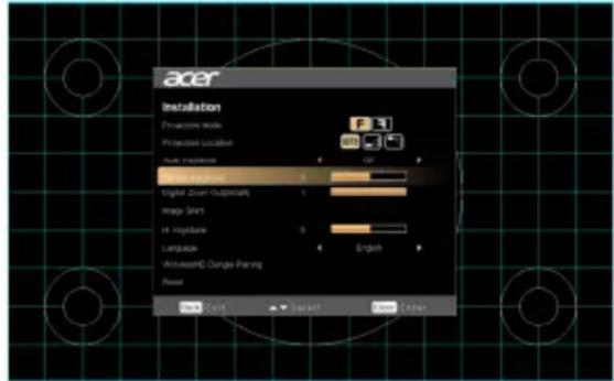 ACER BS-312P - Menu d'installation - 1