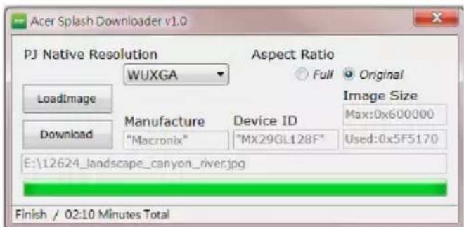 ACER GM523 - Téléchargement de l'image sur le projecteur - 1