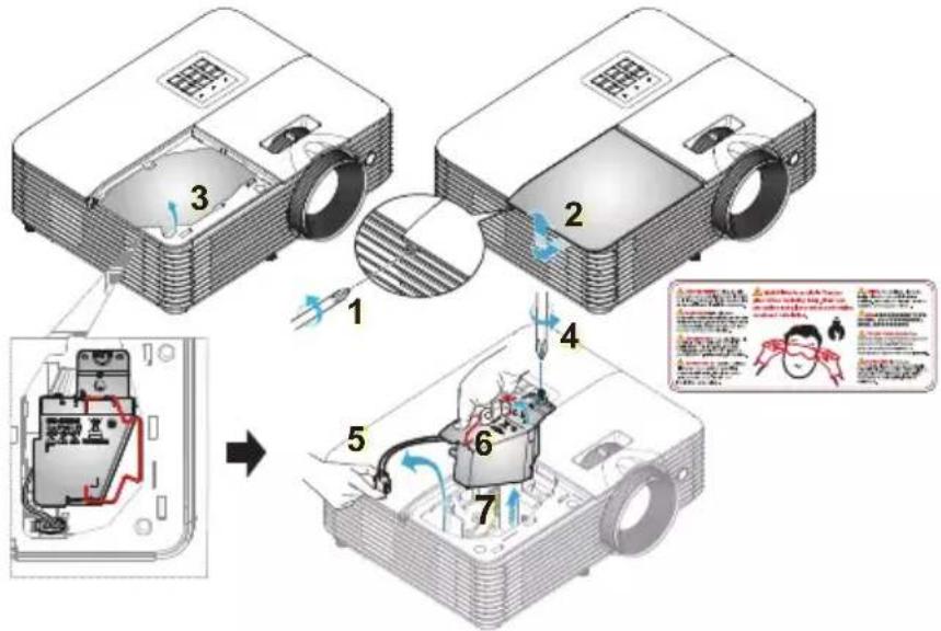 ACER HV532 - Remplacement de la lampe - 2