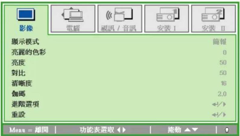 ACER LV-X01 - 影像選單 - 1