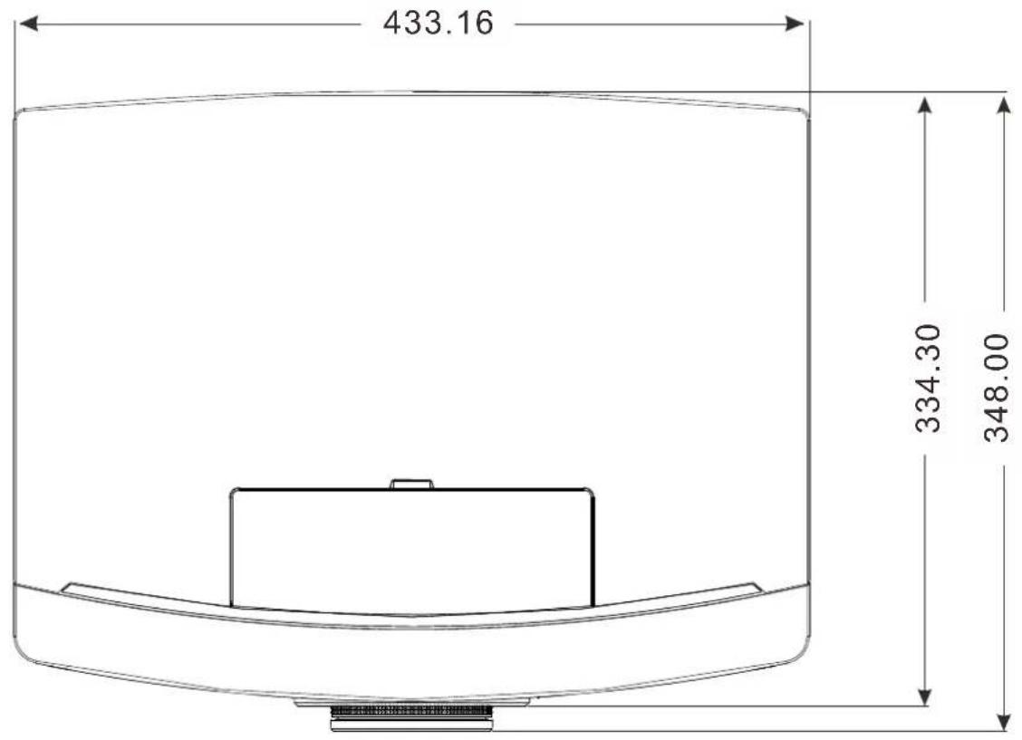 ACER LV-X01 - 投影距離及影像尺寸表 - 1