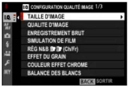 FUJI X-T3 - CONFIGURATION QUALITÉ IMAGE - 1