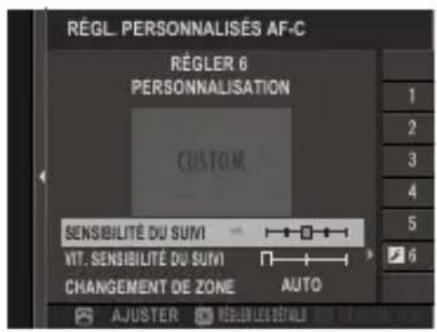 FUJI X-T3 - Options de suivi de mise au point personnalisées - 1