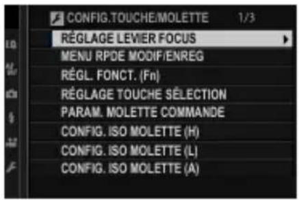 FUJI X-T3 - CONFIG.TOUCHE/MOLETTE - 1