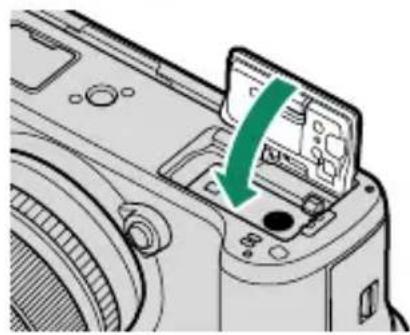 FUJI X-T3 - Fermez le couvercle du compartiment de la batterie. - 2