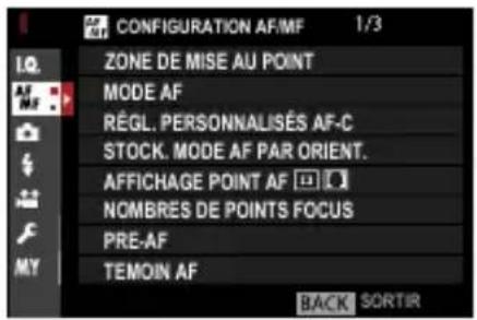 FUJI X-T3 - CONFIGURATION AF/MF - 1