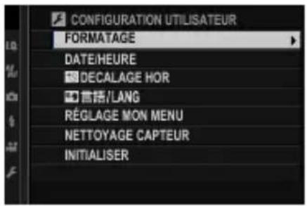 FUJI X-T3 - CONFIGURATION UTILISATEUR - 1