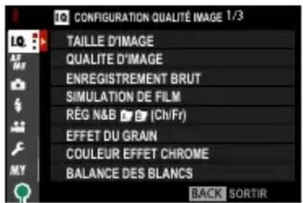 FUJI X-T3 - Utilisation des menus - 3
