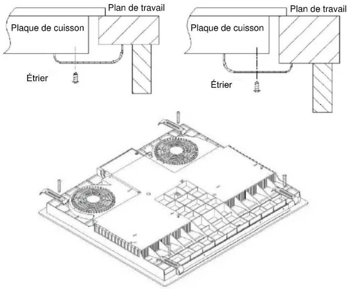 ROSIERES RI642CBB - Placement des étriers de fixation - 1