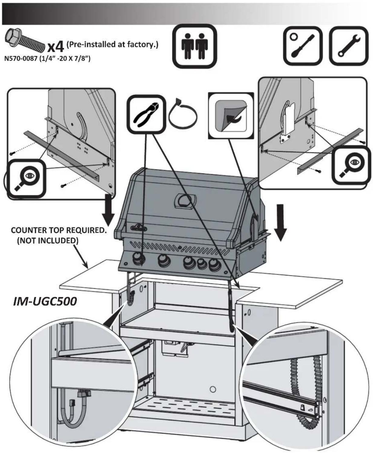 Napoleon BIPRO500-3 - BUILT-IN UNIT OPENING DIMENSIONS - 33