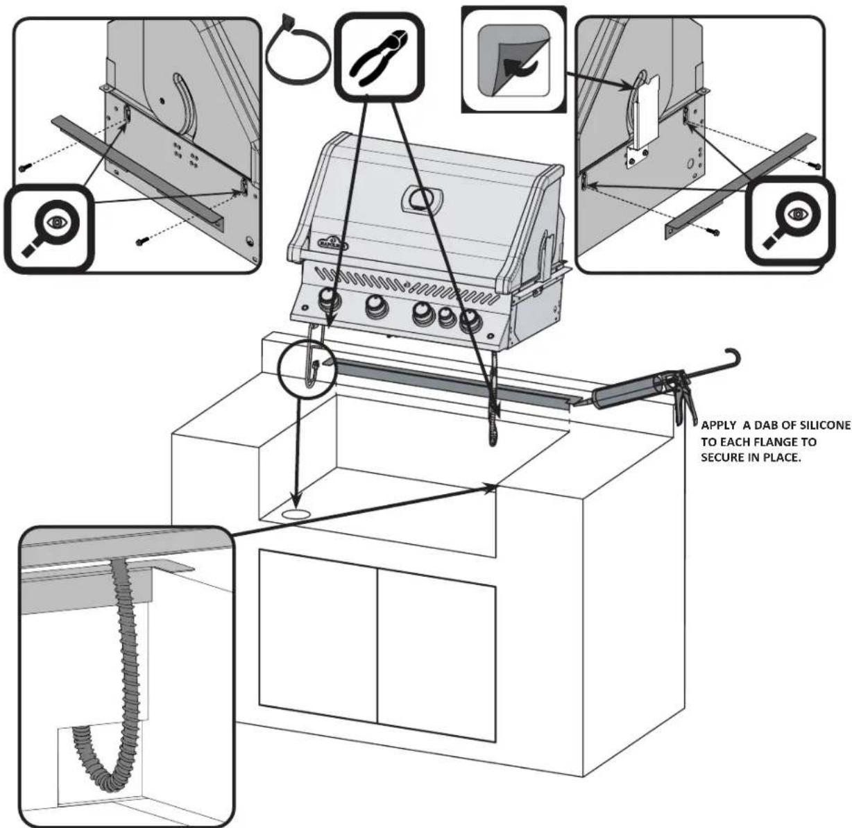 Napoleon BIPRO500-3 - BUILT-IN UNIT OPENING DIMENSIONS - 6