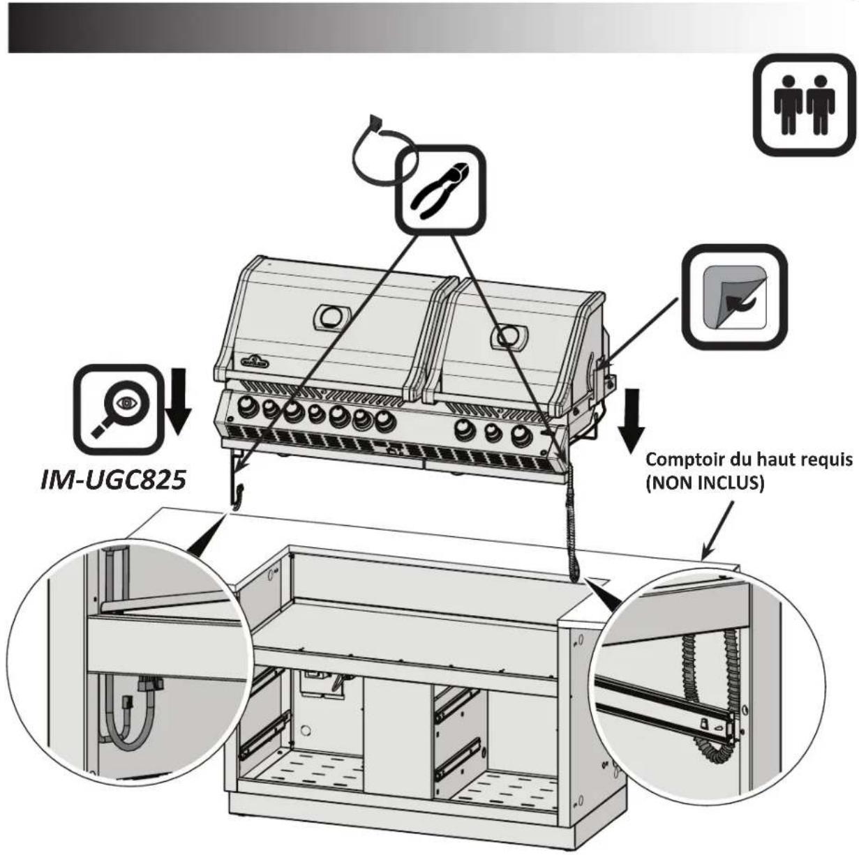 Napoleon BIPRO825-3 - INSTRUCTIONS POUR LE GRIL ENCASTRÉ BIPRO825 - 6