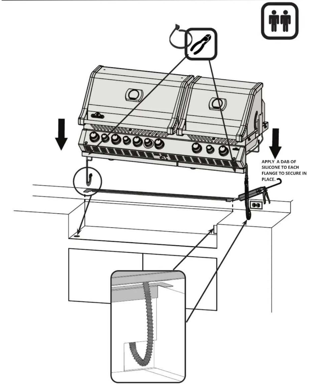 Napoleon BIPRO825-3 - BUILT-IN UNIT OPENING DIMENSIONS - 12