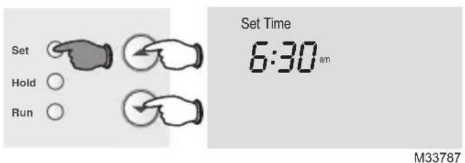 HONEYWELL RTH2300B1038/E1 - Set the time and day - 1