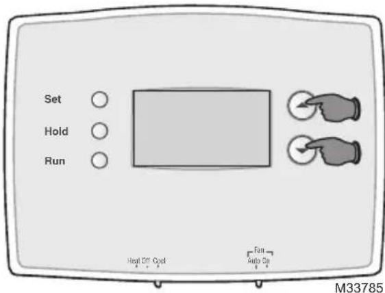 HONEYWELL RTH2300B1038/E1 - Enter System Setup - 1