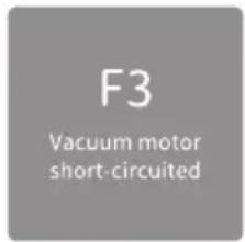 F3 Vacuum motor short-circuited