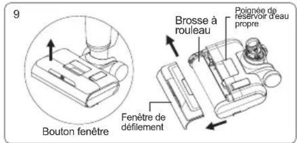 JIMMY HW10 Pro - Installation et retrait de la fenêtre de la brosse rotative et du corps de la brosse rotative - 5