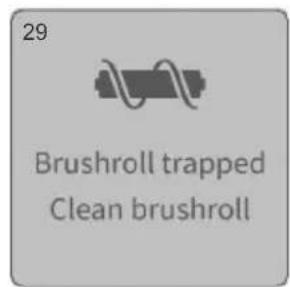 29 Brushroll trapped Clean brushroll