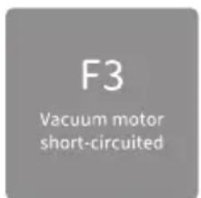 F3 Vacuum motor short-circuited