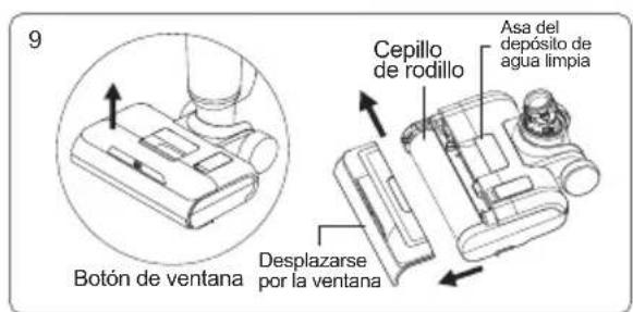 JIMMY HW10 Pro - Instalación y extracción de la ventana del cepillo giratorio y el cuerpo del cepillo giratorio - 5