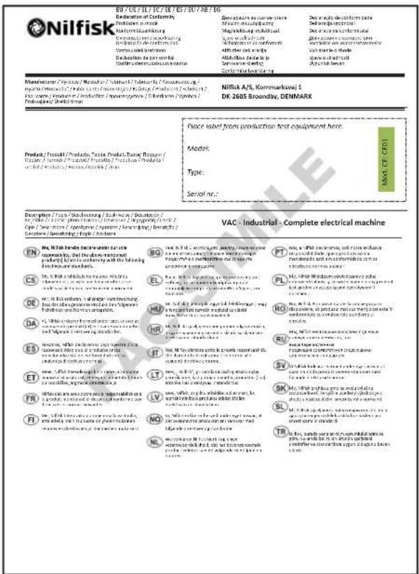 NILFISK VHW321 - Recommended spare parts - 21