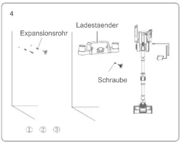 JIMMY H9 Flex - Aufladen des Staubsaugers - 1
