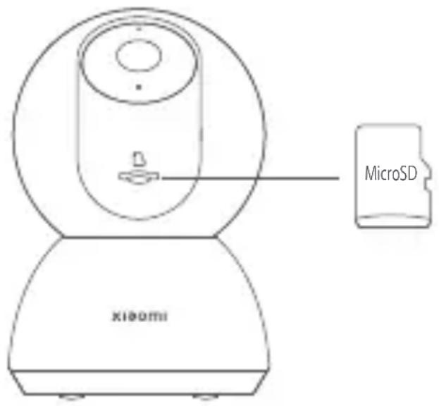 Xiaomi Smart Camera C300 - • Установка карты microSD - 1