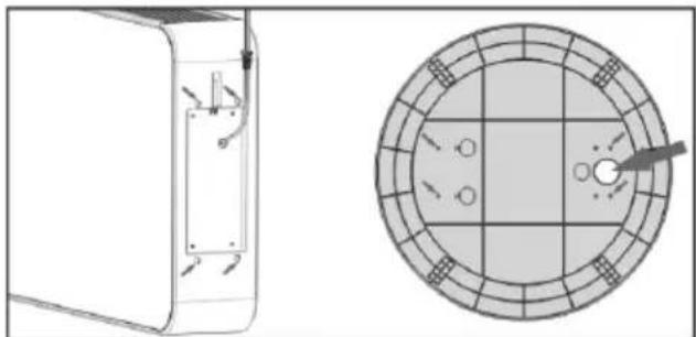 Nevoox LF 2000 UV-C - Installation of base plate and power cable - 2