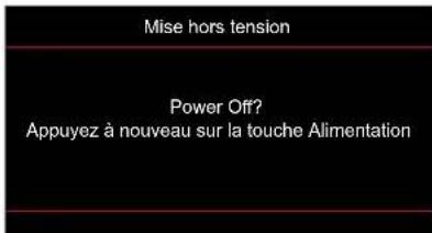 OPTOMA EH401 - Mise hors tension - 1