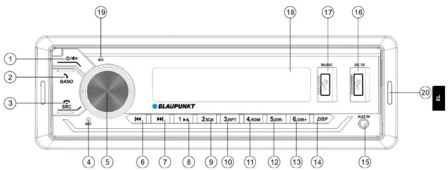 BLAUPUNKT BPA 1123 BT - Στοιχεία ελέγχου - ραδιόφωνο αυτοκινήτου - 1