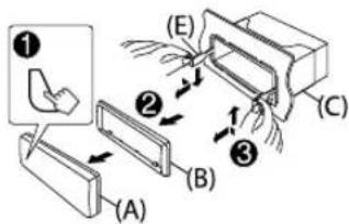 KENWOOD KMM-BT322U - How to remove the unit - 1