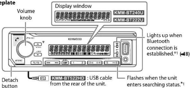 KENWOOD KMM-BT322U - BASICS - 1