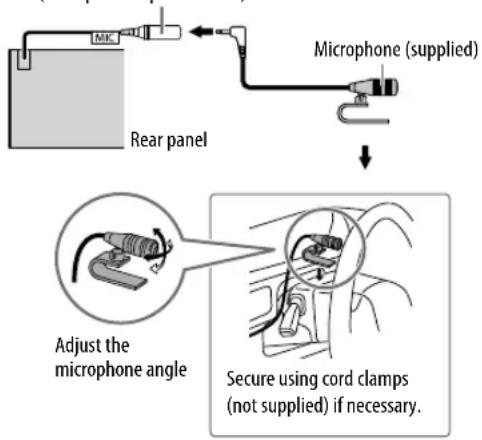 KENWOOD KDC-X302 - Connect the microphone - 1