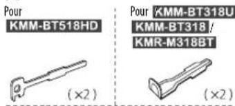 KENWOOD KMR-M318BT - Liste des pièces pour l'installation - 5