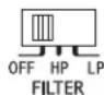 ALPINE HDA-V90 - ⑤ Crossover Mode Selector Switch (HDA-F60 only) - 1