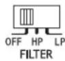 ALPINE HDA-V90 - ⑤ Interruptor selector de modo del filtro divisor (solo HDA-F60) - 1