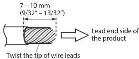 ALPINE HDA-V90 - Cautions on wire lead connections - 1