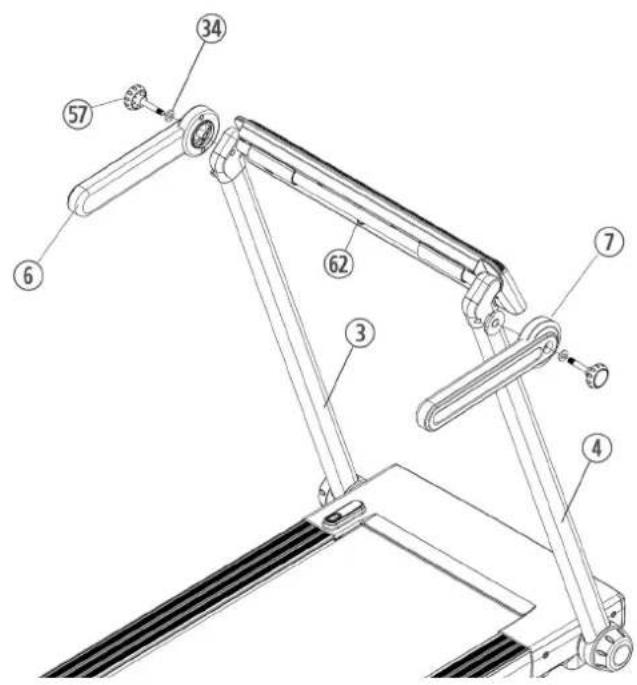 Technical diagram of a mechanical device with numbered components for identification