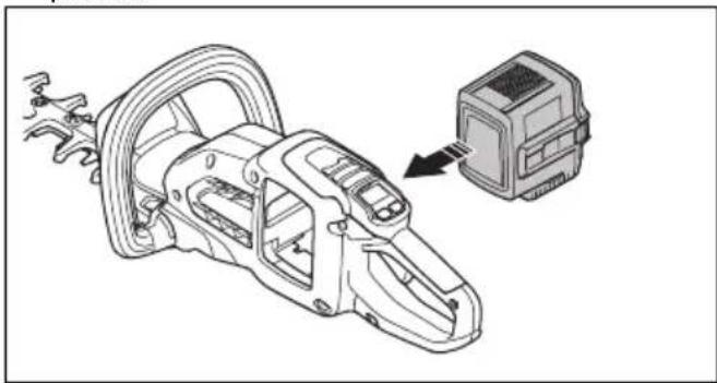 HUSQVARNA 322iHD60 - Pour installer la batterie - 2