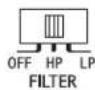 ALPINE HDA-F60 - ⑤ Interruptor selector de modo del filtro divisor (solo HDA-F60) - 2