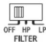 ALPINE HDA-F60 - ⑤ Interruttore di selezione del modo crossover (solo HDA-F60) - 1
