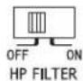 ALPINE HDA-F60 - Interruptor de selección del modo Crossover (solo HDA-V90) - 1
