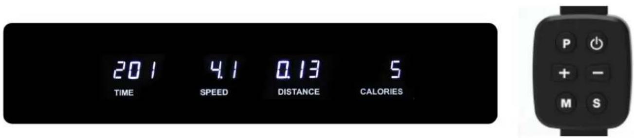 201 4.1 0.13 5 TIME SPEED DISTANCE CALORIES P O + - M S