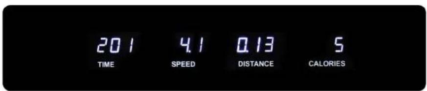 201 TIME 4.1 SPEED 0.13 DISTANCE 5 CALORIES