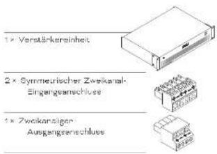 1× Verstärkereinheit 2× Symmeurischer Zweikansl- Eingangsanschluss 1× Zweikansligen Ausgangsanschluss