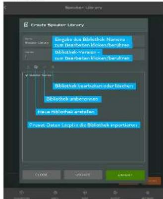 Speaker Library Create Speaker Library Engage des Bibliothek Namens zum Darbanzen klizen berühren Bibliothek Version - - zum Darbanzen klizen berühren Bibliothek beerbekern oder loschen Bibliothek umbonemessen Nieu bibliothek ersteilen Produkt Daten Leipzig die Bibliothek importieren. CLOSE INSERTS FREE
